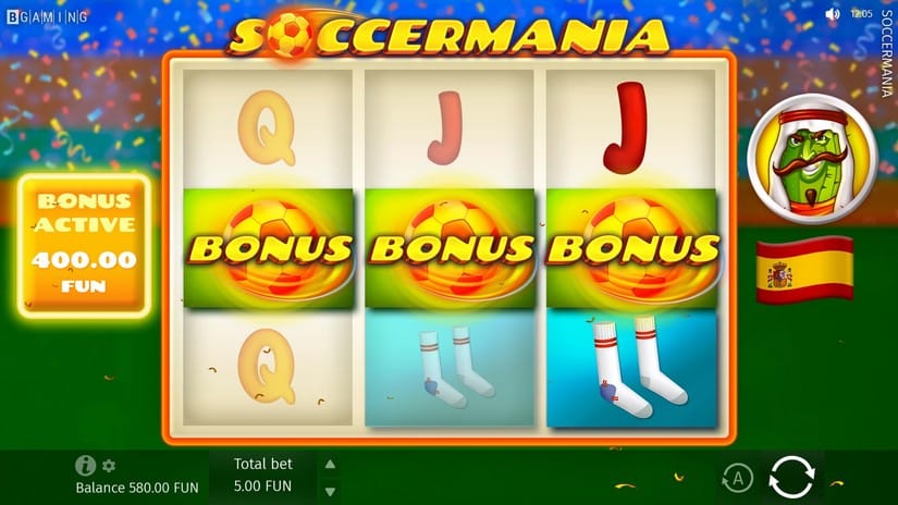 Soccermania slot screen 4