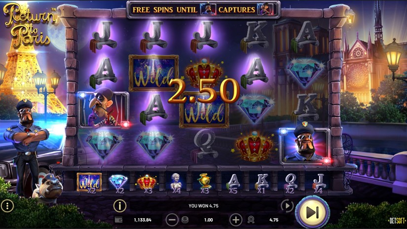 Return to Paris slot screen 5