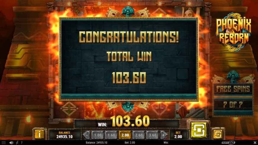 Phoenix Reborn slot screen 6