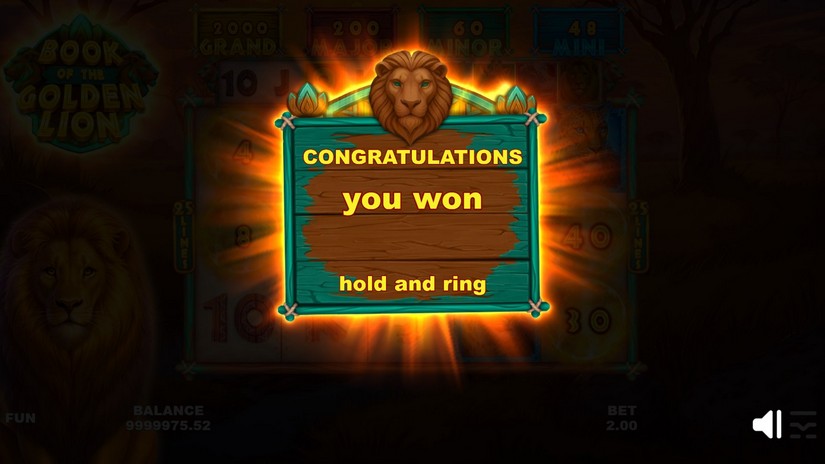 Book of the Golden Lion slot screen 5
