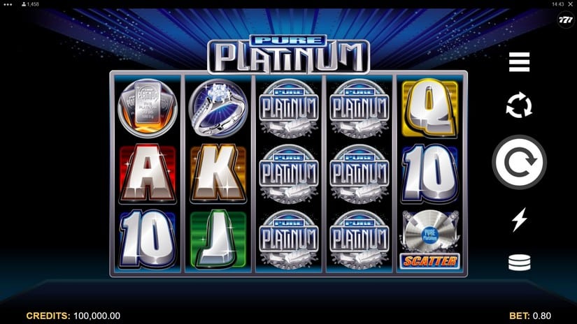 Pure Platinum slot screen 1