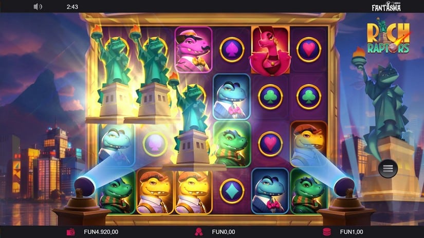 Rich Raptors slot screen 3