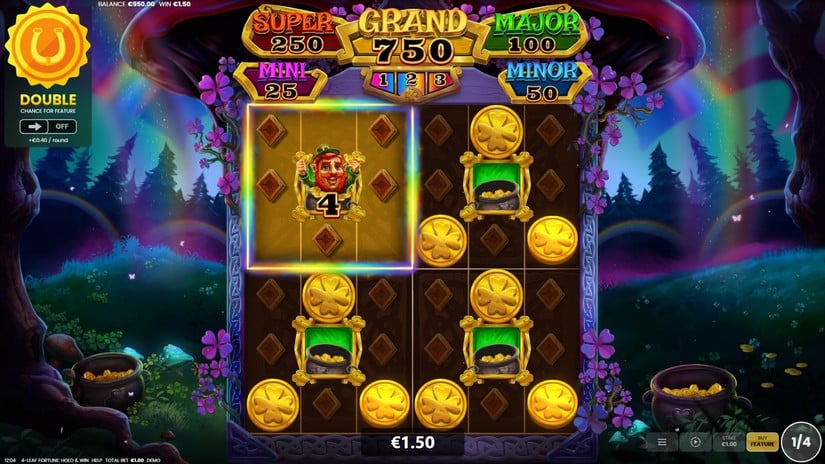 4-Leaf Fortune: Hold & Win slot screen 3