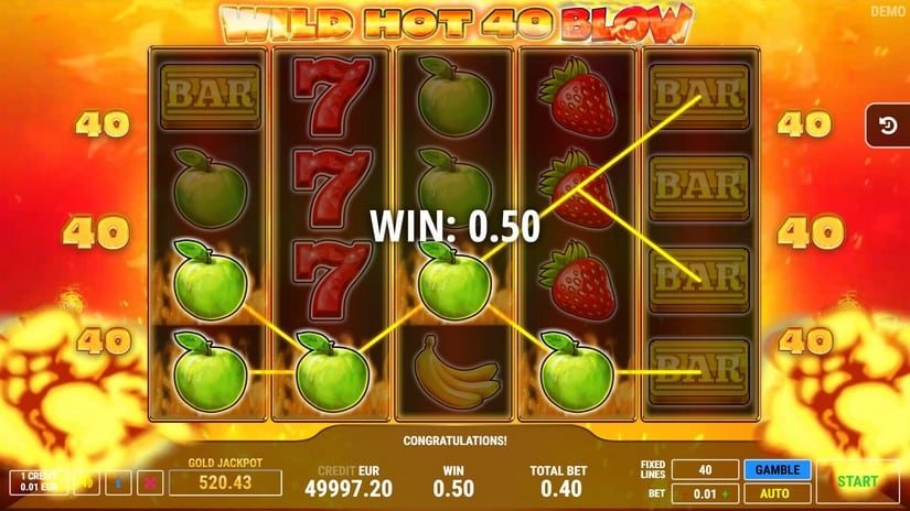 Wild Hot 40 Blow slot screen 3