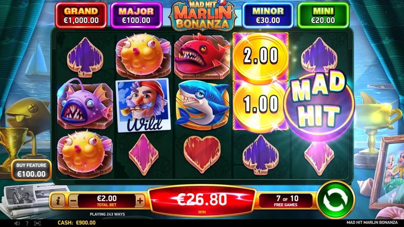 Mad Hit Marlin Bonanza slot screen 4