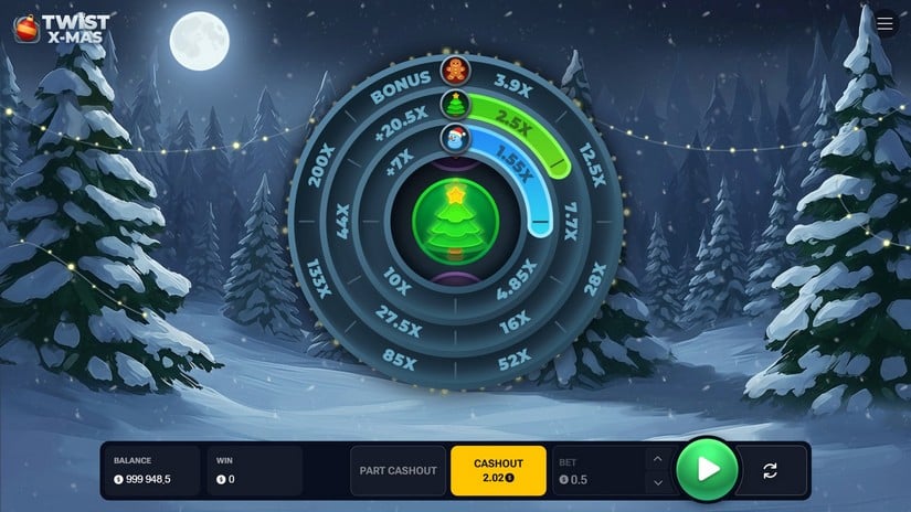 Twist X-mas slot screen 4