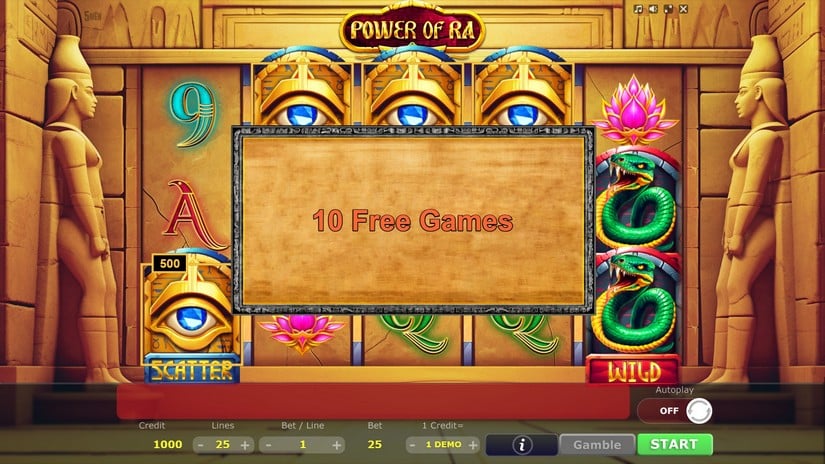 Power of Ra slot screen 4