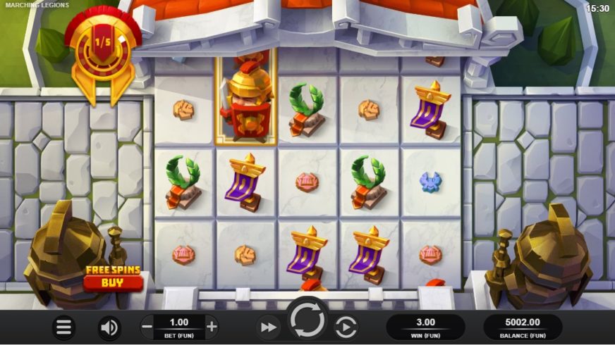 Marching Legions slot screen 1