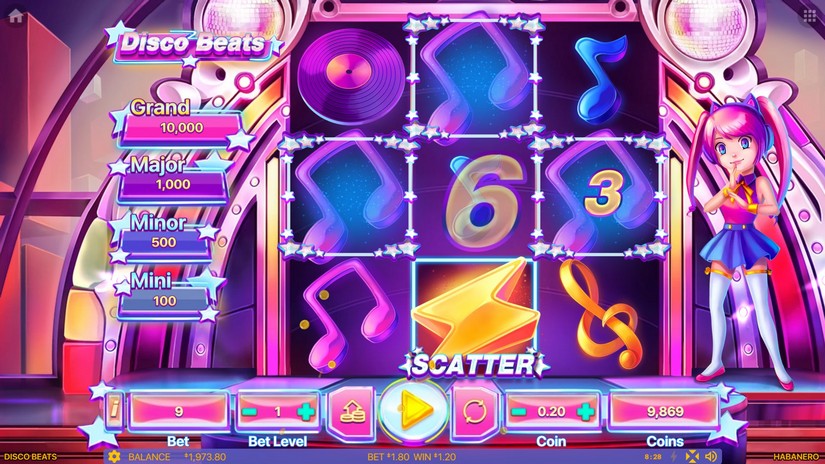 Disco Beats slot screen 3