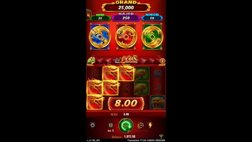 3 Coin Treasures slot screen 3