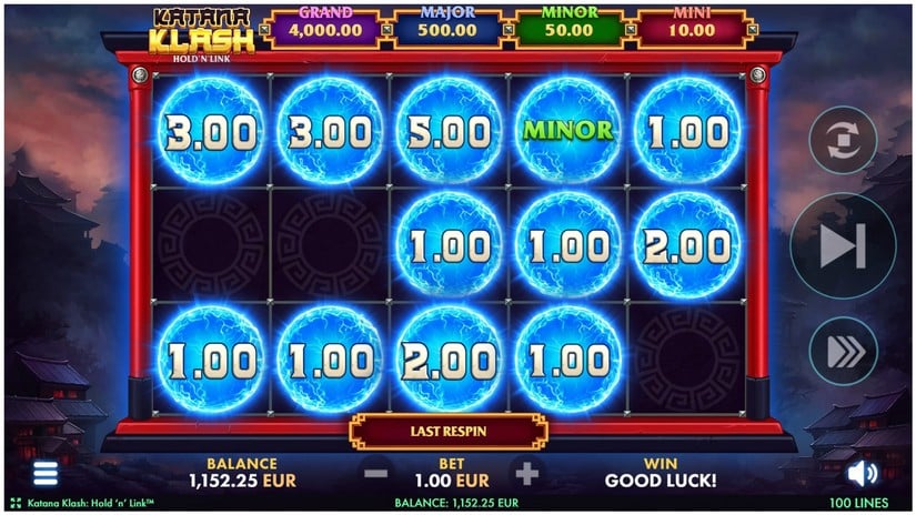 Katana Klash: Hold ‘N’ Link slot screen 4