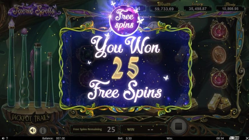 Faerie Spells slot screen 5