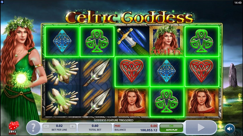 Celtic Goddess slot screen 3