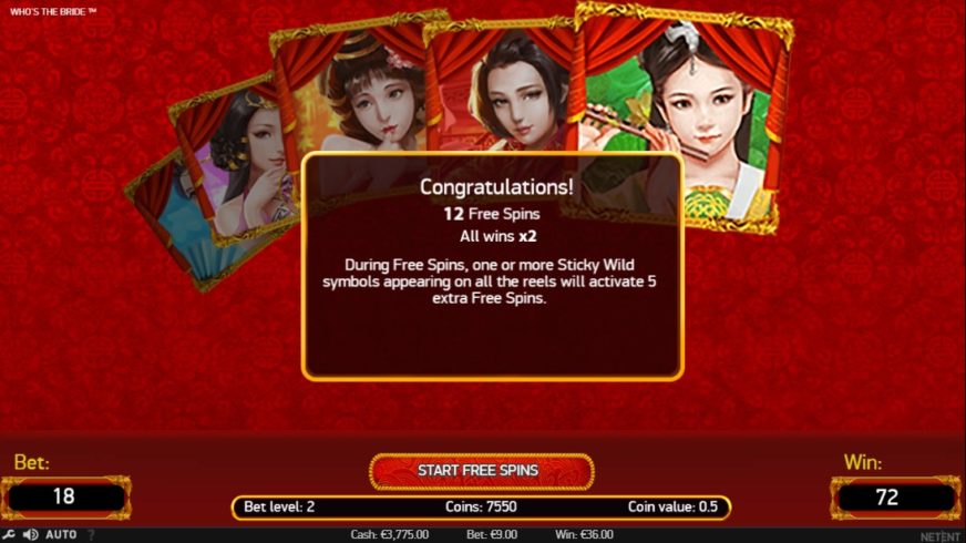 Who’s The Bride slot screen 3