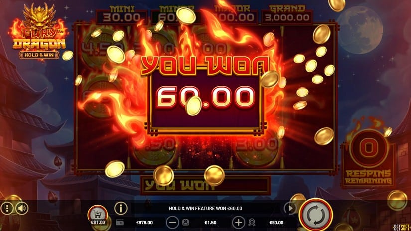 Fury Dragon – Hold & Win slot screen 5
