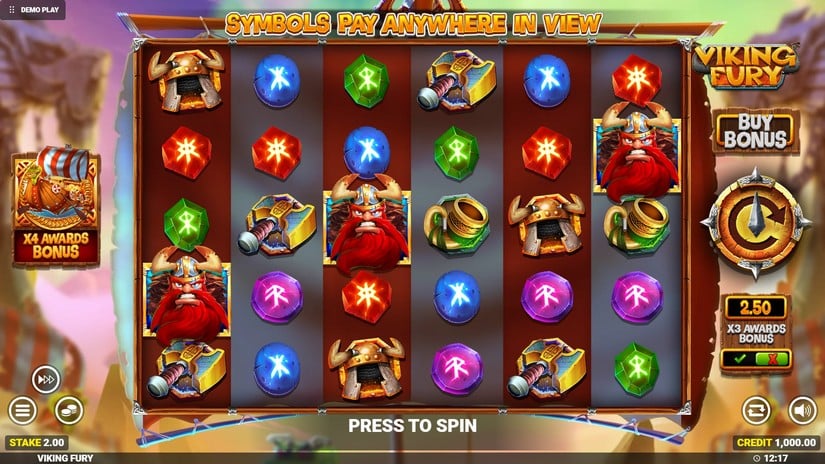 Viking Fury Spinfinity slot screen 1