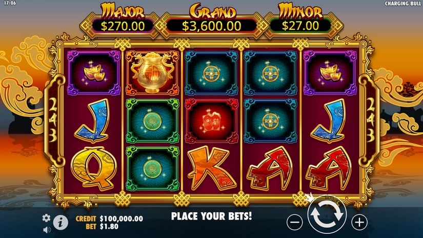 Raging Bull slot screen 1