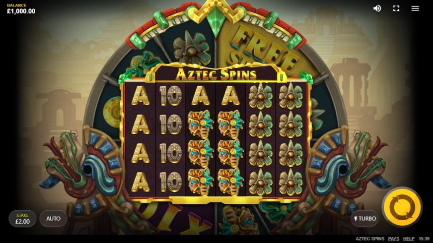 Aztec Spins slot screen 1