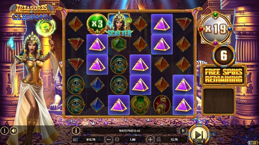 Treasures of Cleopatra slot screen 4