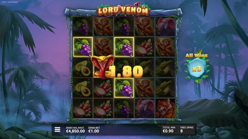 Lord Venom slot screen 4