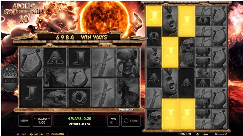 Apollo God of the Sun 10 slot screen 2