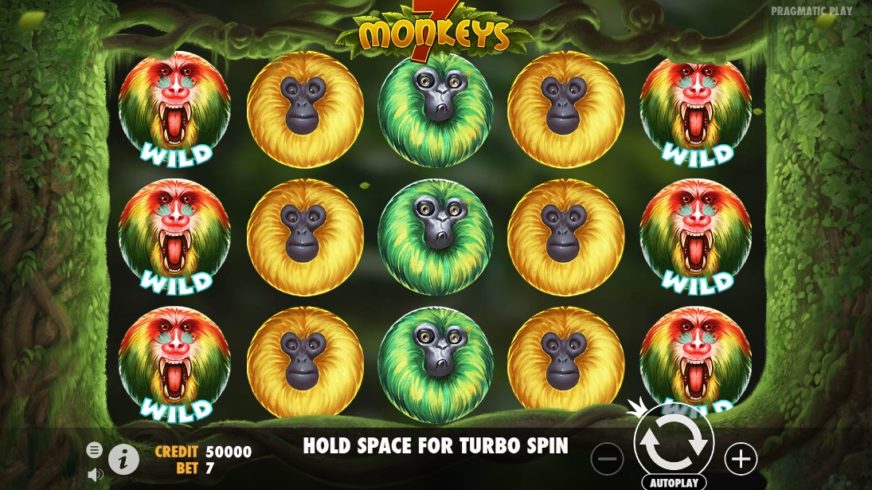 7 Monkeys slot screen 1