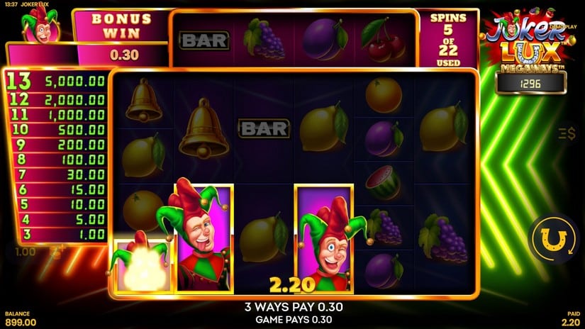 Joker Lux Megaways slot screen 4