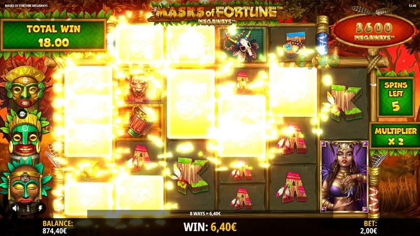 Masks of Fortune Megaways slot screen 4