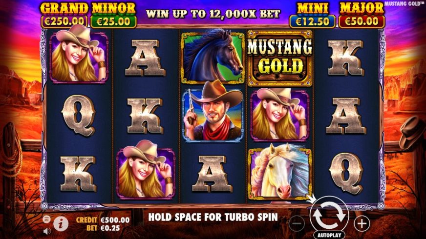 Mustang Gold slot screen 1