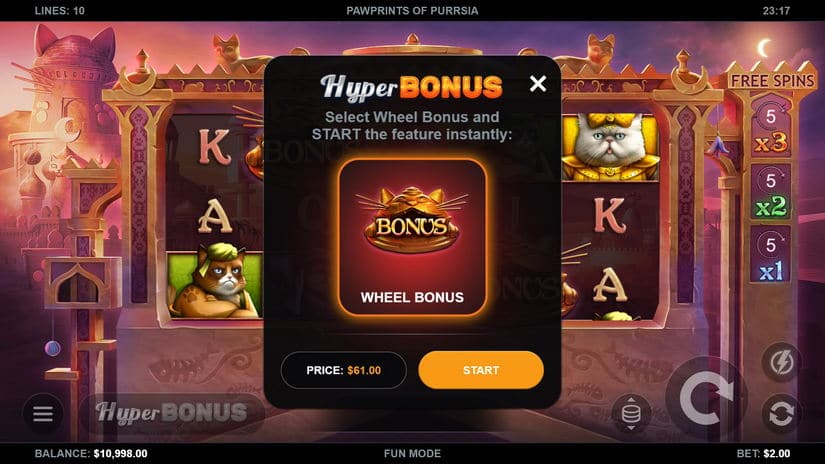 Pawprints of Purrsia slot screen 3