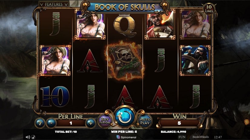 Book of Skulls slot screen 2