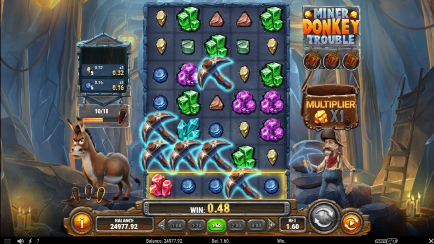Miner Donkey Trouble slot screen 3