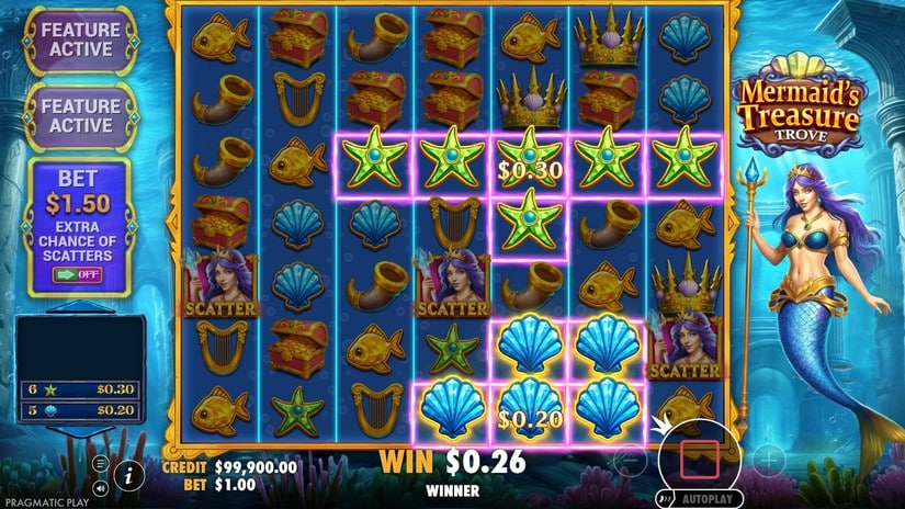 Mermaid’s Treasure Trove slot screen 3
