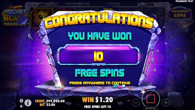 Rocket Blast Megaways slot screen 4