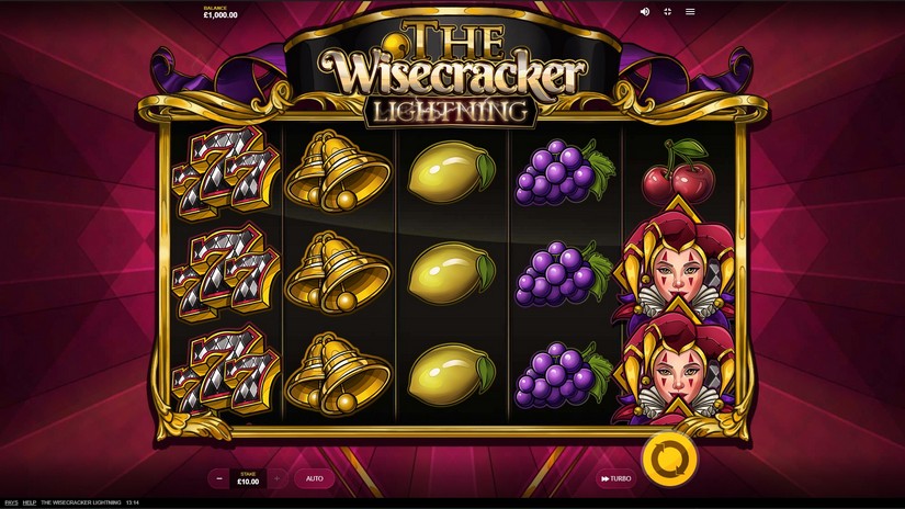 The Wisecracker Lightning slot screen 1