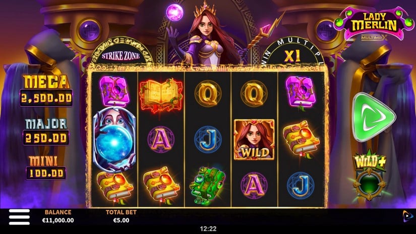 Lady Merlin MultiMax slot screen 1