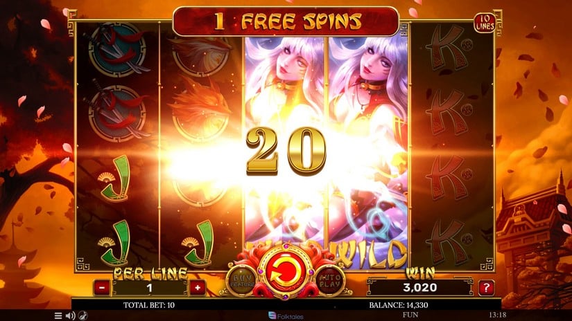 Kitsune’s Scrolls Sacred Flames slot screen 7
