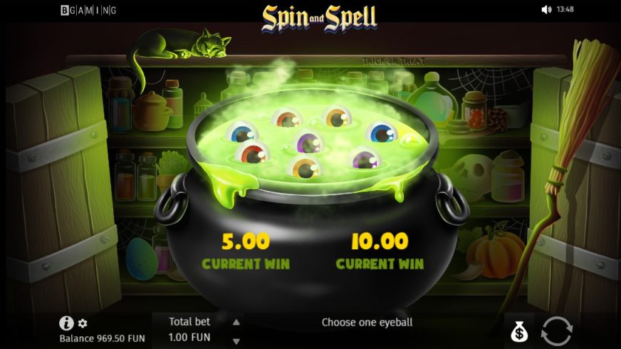 Spin and Spell slot screen 2