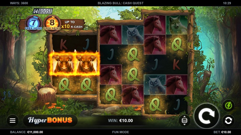 Blazing Bull: Cash Quest slot screen 2