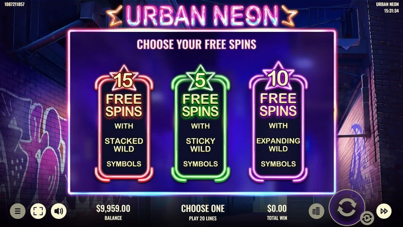 Urban Neon slot screen 3