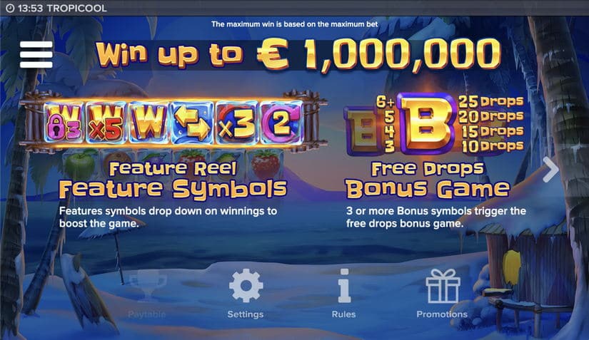 Tropicool slot screen 5