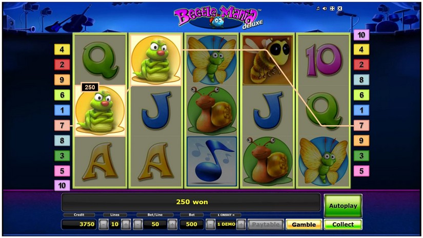 Beetle Mania Deluxe slot screen 2