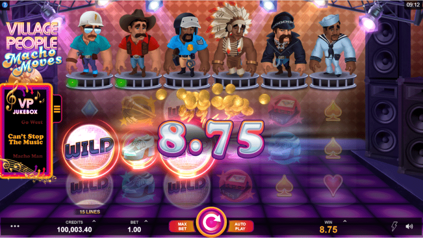 Village People Macho Moves slot screen 2