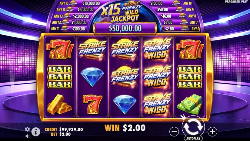 Strike Frenzy slot screen 3