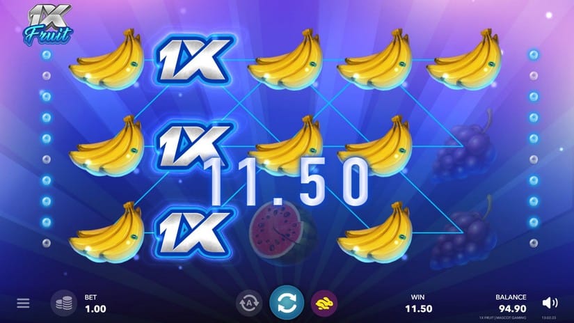 1X Fruits slot screen 3