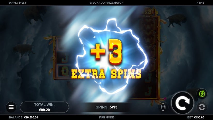 Bisonado PrizeMatch slot screen 4