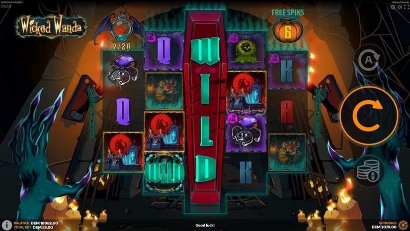 Wicked Wanda slot screen 5