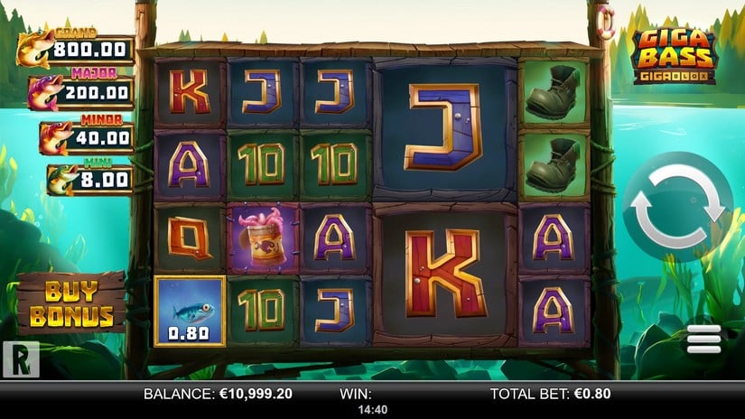 Giga Bass Gigablox slot screen 1