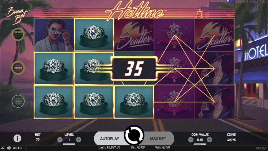 Hotline slot screen 2