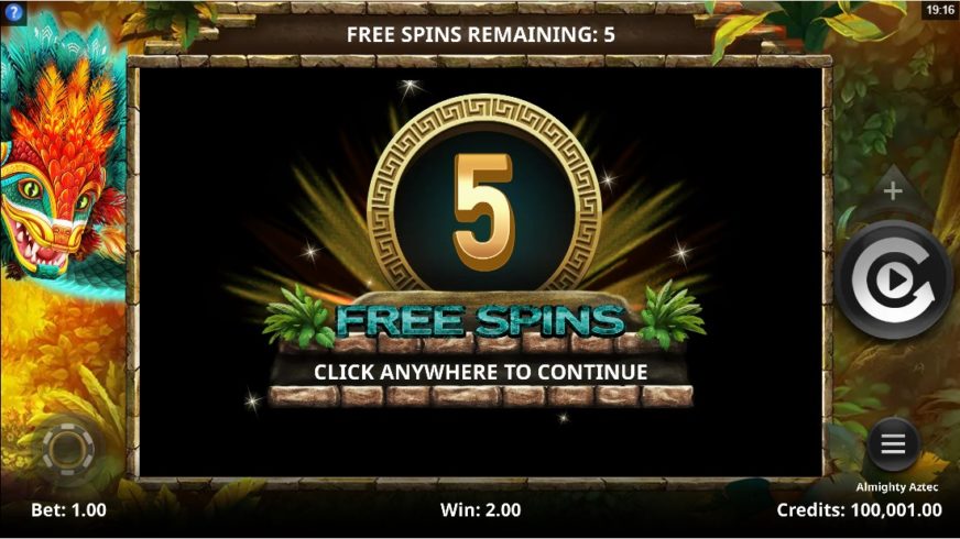 Almighty Aztec slot screen 3